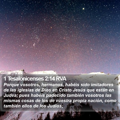 1 Tesalonicenses 2:14 RVA Bible Verse Image