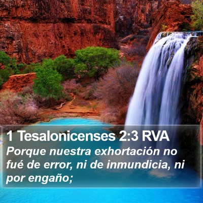 1 Tesalonicenses 2:3 RVA Bible Verse Image