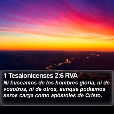 1 Tesalonicenses 2:6 RVA Bible Verse Image