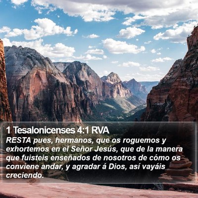 1 Tesalonicenses 4:1 RVA Bible Verse Image
