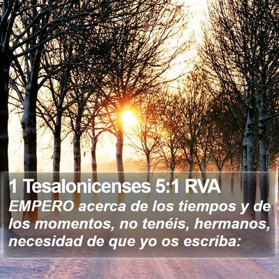 1 Tesalonicenses 5:1 RVA Bible Verse Image