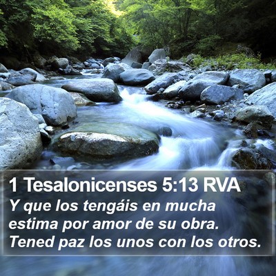 1 Tesalonicenses 5:13 RVA Bible Verse Image