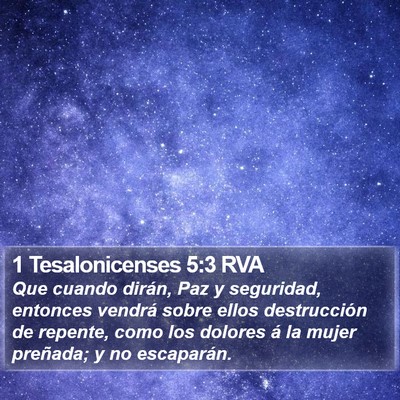 1 Tesalonicenses 5:3 RVA Bible Verse Image