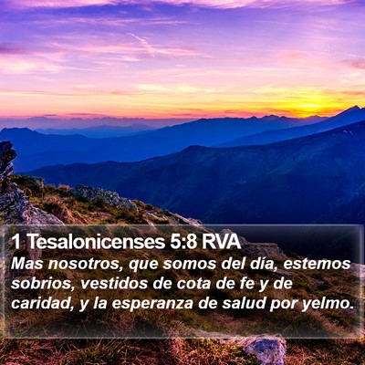 1 Tesalonicenses 5:8 RVA Bible Verse Image