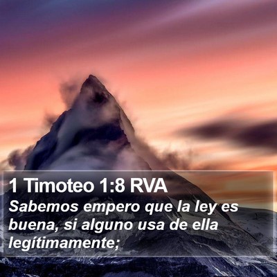 1 Timoteo 1:8 RVA Bible Verse Image