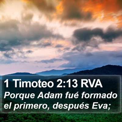 1 Timoteo 2:13 RVA Bible Verse Image