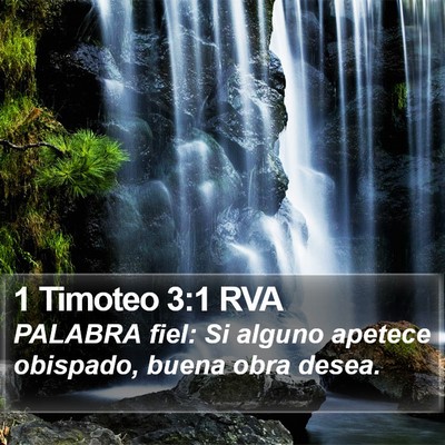 1 Timoteo 3:1 RVA Bible Verse Image