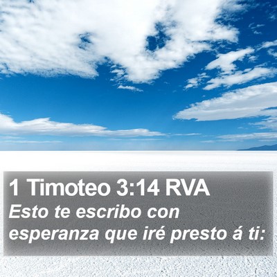 1 Timoteo 3:14 RVA Bible Verse Image