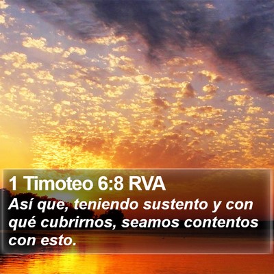 1 Timoteo 6:8 RVA Bible Verse Image