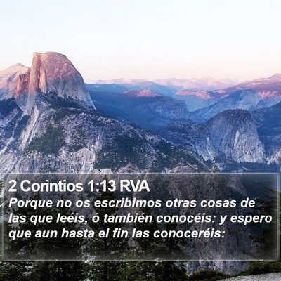 2 Corintios 1:13 RVA Bible Verse Image