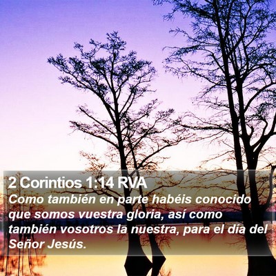 2 Corintios 1:14 RVA Bible Verse Image