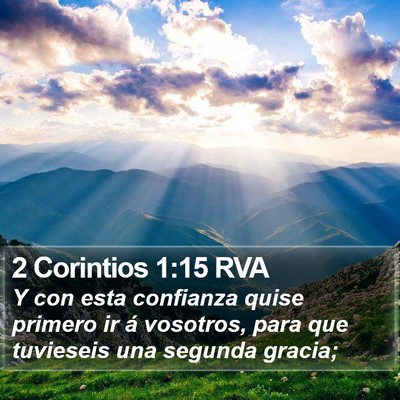 2 Corintios 1:15 RVA Bible Verse Image