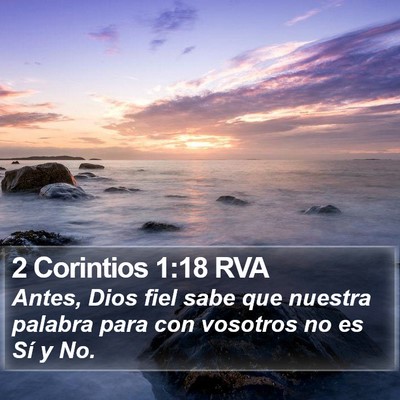 2 Corintios 1:18 RVA Bible Verse Image