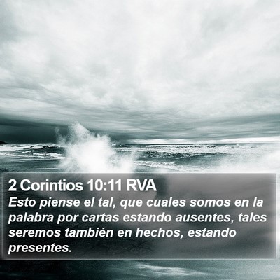 2 Corintios 10:11 RVA Bible Verse Image
