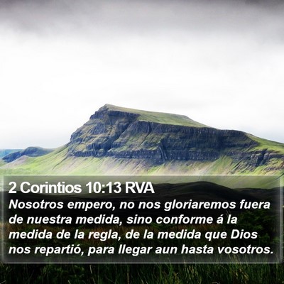 2 Corintios 10:13 RVA Bible Verse Image