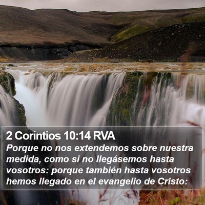 2 Corintios 10:14 RVA Bible Verse Image