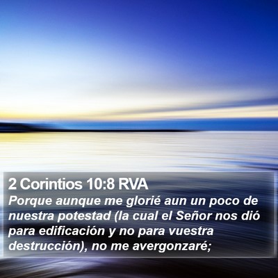 2 Corintios 10:8 RVA Bible Verse Image