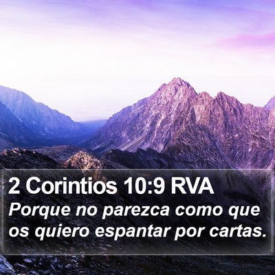 2 Corintios 10:9 RVA Bible Verse Image