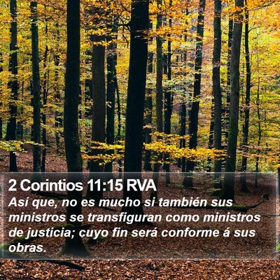 2 Corintios 11:15 RVA Bible Verse Image