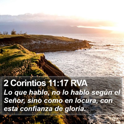 2 Corintios 11:17 RVA Bible Verse Image
