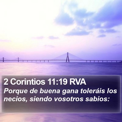 2 Corintios 11:19 RVA Bible Verse Image