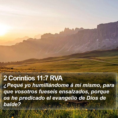 2 Corintios 11:7 RVA Bible Verse Image