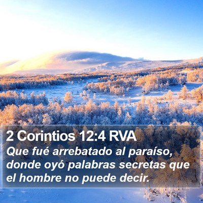 2 Corintios 12:4 RVA Bible Verse Image
