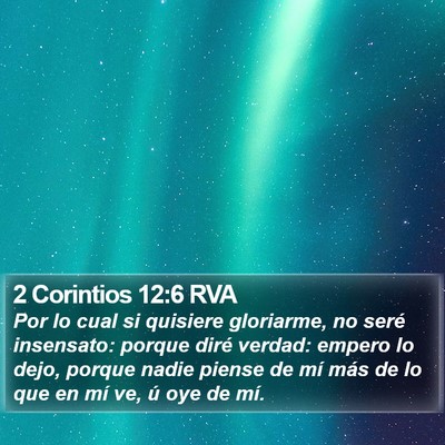 2 Corintios 12:6 RVA Bible Verse Image