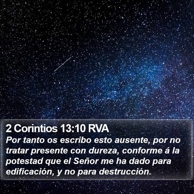2 Corintios 13:10 RVA Bible Verse Image
