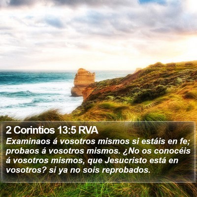 2 Corintios 13:5 RVA Bible Verse Image