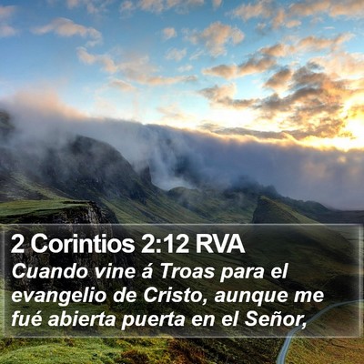 2 Corintios 2:12 RVA Bible Verse Image