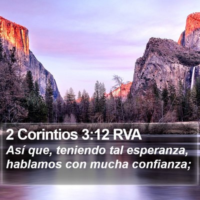 2 Corintios 3:12 RVA Bible Verse Image