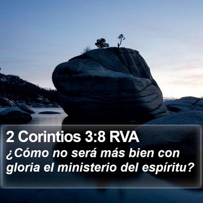 2 Corintios 3:8 RVA Bible Verse Image