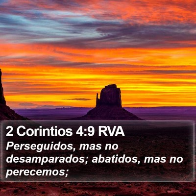 2 Corintios 4:9 RVA Bible Verse Image