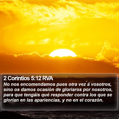 2 Corintios 5:12 RVA Bible Verse Image