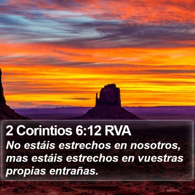 2 Corintios 6:12 RVA Bible Verse Image