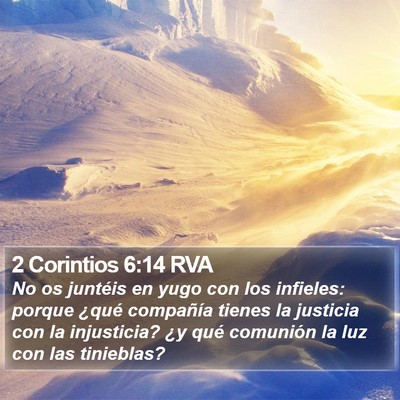 2 Corintios 6:14 RVA Bible Verse Image