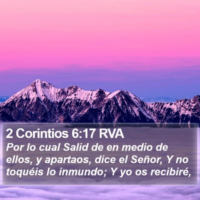 2 Corintios 6:17 RVA Bible Verse Image