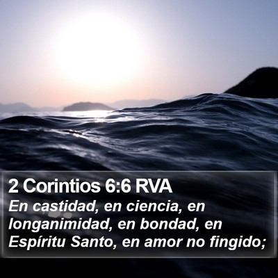2 Corintios 6:6 RVA Bible Verse Image