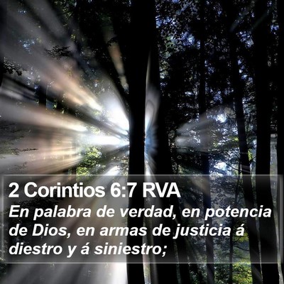2 Corintios 6:7 RVA Bible Verse Image