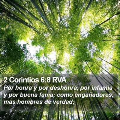 2 Corintios 6:8 RVA Bible Verse Image
