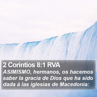 2 Corintios 8:1 RVA Bible Verse Image