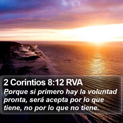 2 Corintios 8:12 RVA Bible Verse Image