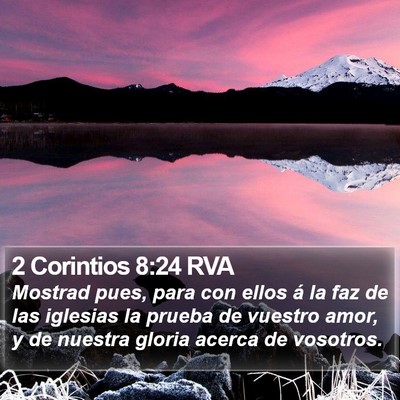 2 Corintios 8:24 RVA Bible Verse Image