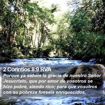 2 Corintios 8:9 RVA Bible Verse Image