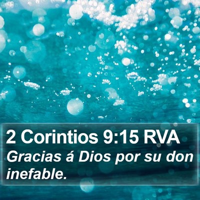 2 Corintios 9:15 RVA Bible Verse Image