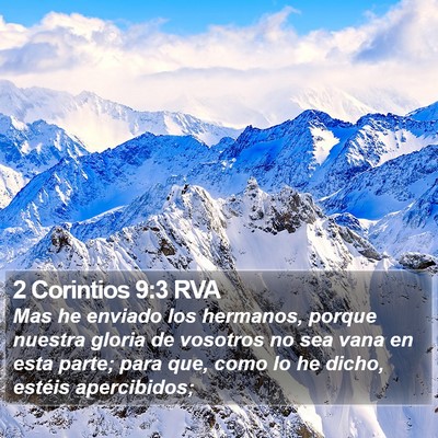 2 Corintios 9:3 RVA Bible Verse Image
