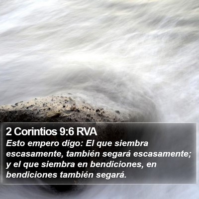 2 Corintios 9:6 RVA Bible Verse Image