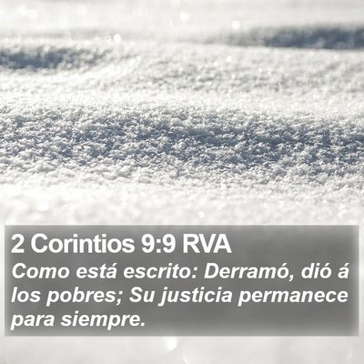 2 Corintios 9:9 RVA Bible Verse Image