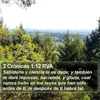 2 Crónicas 1:12 RVA Bible Verse Image